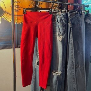 fabletics red leggings